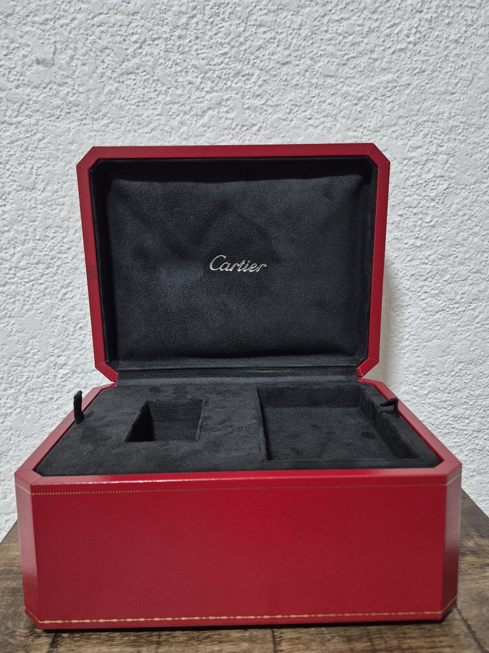 Authentic Cartier Red Presentation Watch Jewelry Box Case COWA 0010